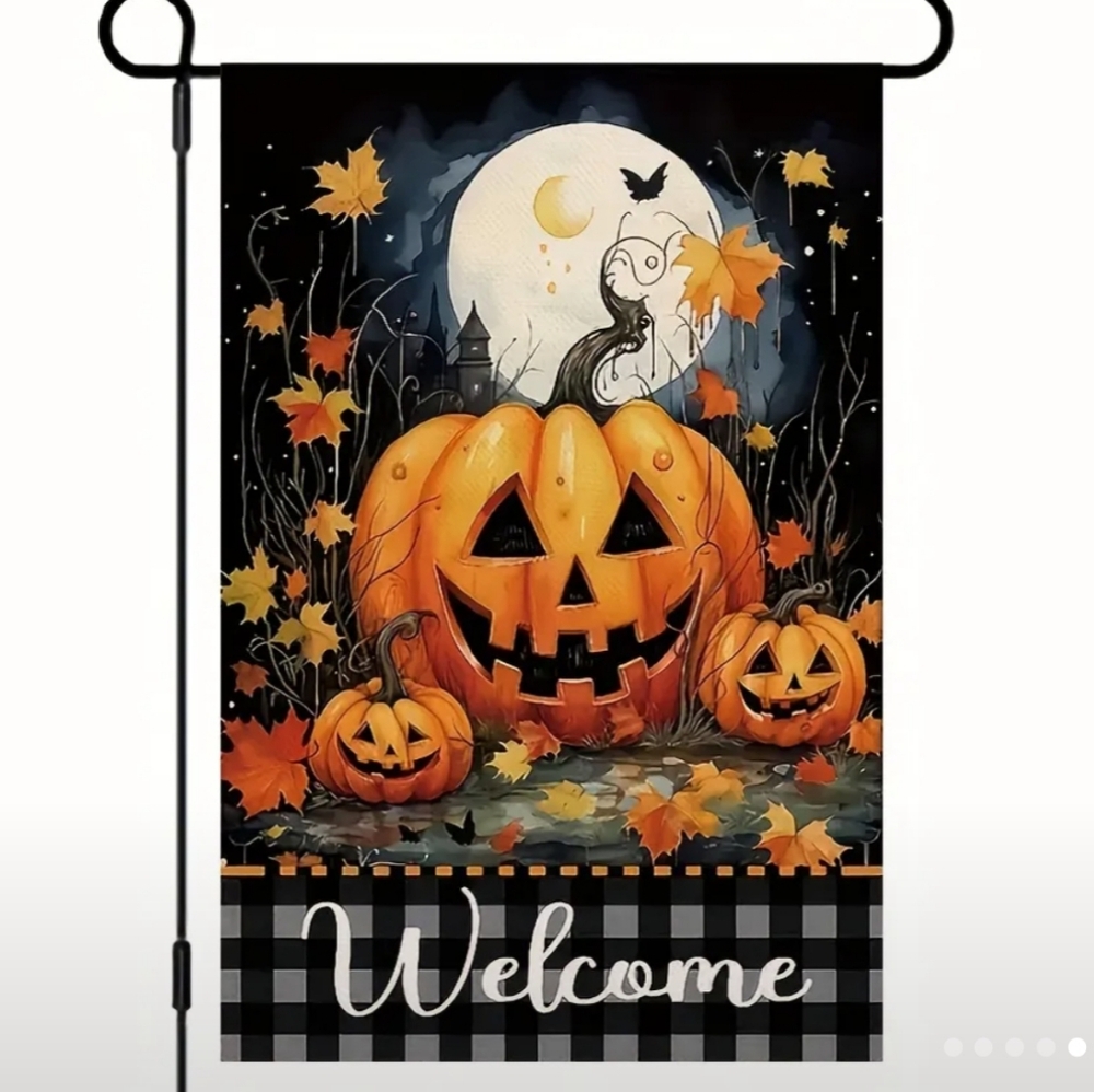 Halloween Pumpkin Garden Flag. NIP.